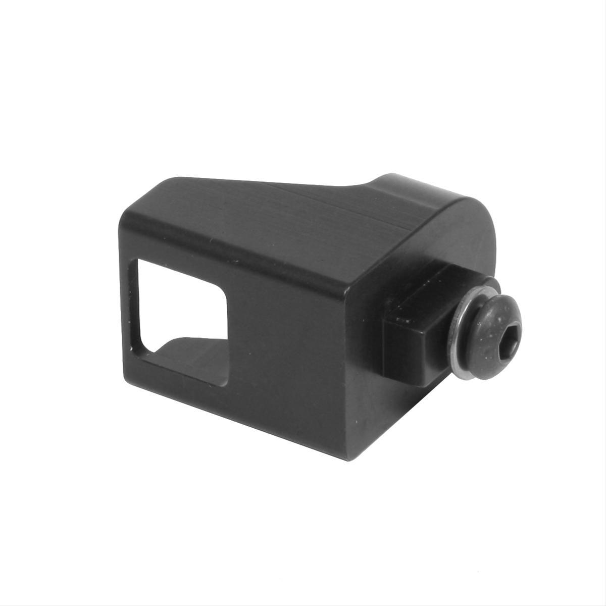 Trick Flow Throttle Cable Bracket, Replacement, Aluminum, Black Anodized, Holley, 4150/4160, Each - TFS-20000-TCB