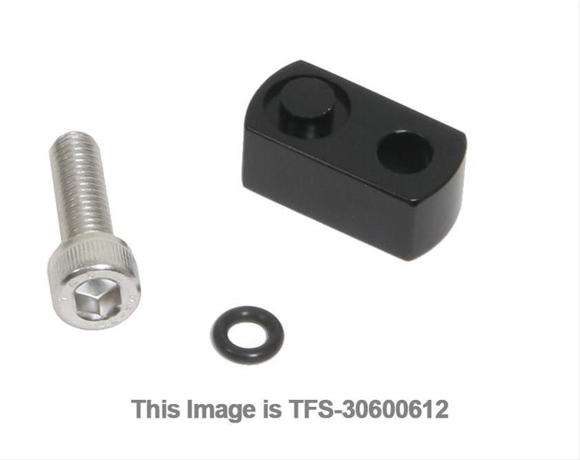 Trick Flow Engine Steam Line Fitting, Cap Type, Aluminum, Black, Chevy, Small Block LS, Each - TFS-30600612