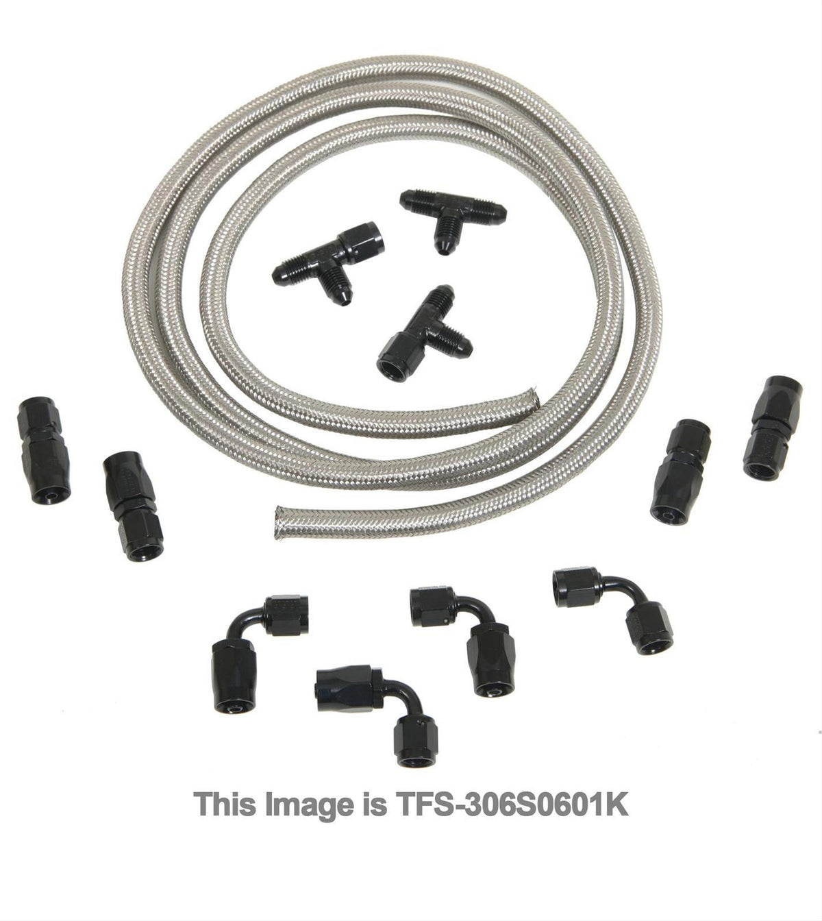 Trick Flow Engine Steam Lines, Two Hoses, Stainless Steel, Chevy, Small Block LS, Kit - TFS-306S0601K