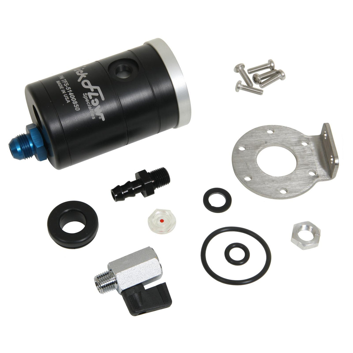 Trick Flow PCV Air, Oil Separator Tank, Aluminum, Black Anodized, Universal, Each - TFS-51400850