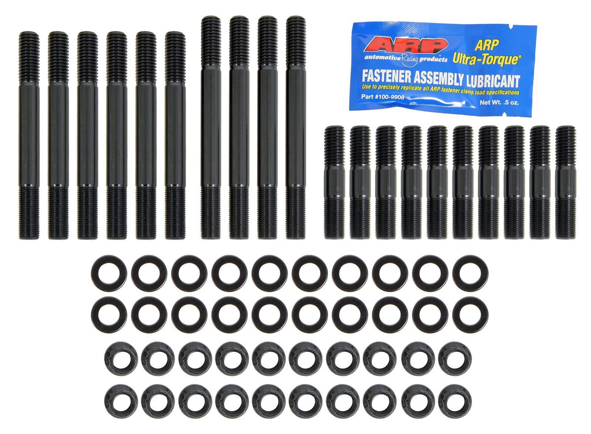 Trick Flow Cylinder Head Fastener, Stud, Chromoly, Black Oxide, Mopar, Small Block LA, Kit - TFS-61404304