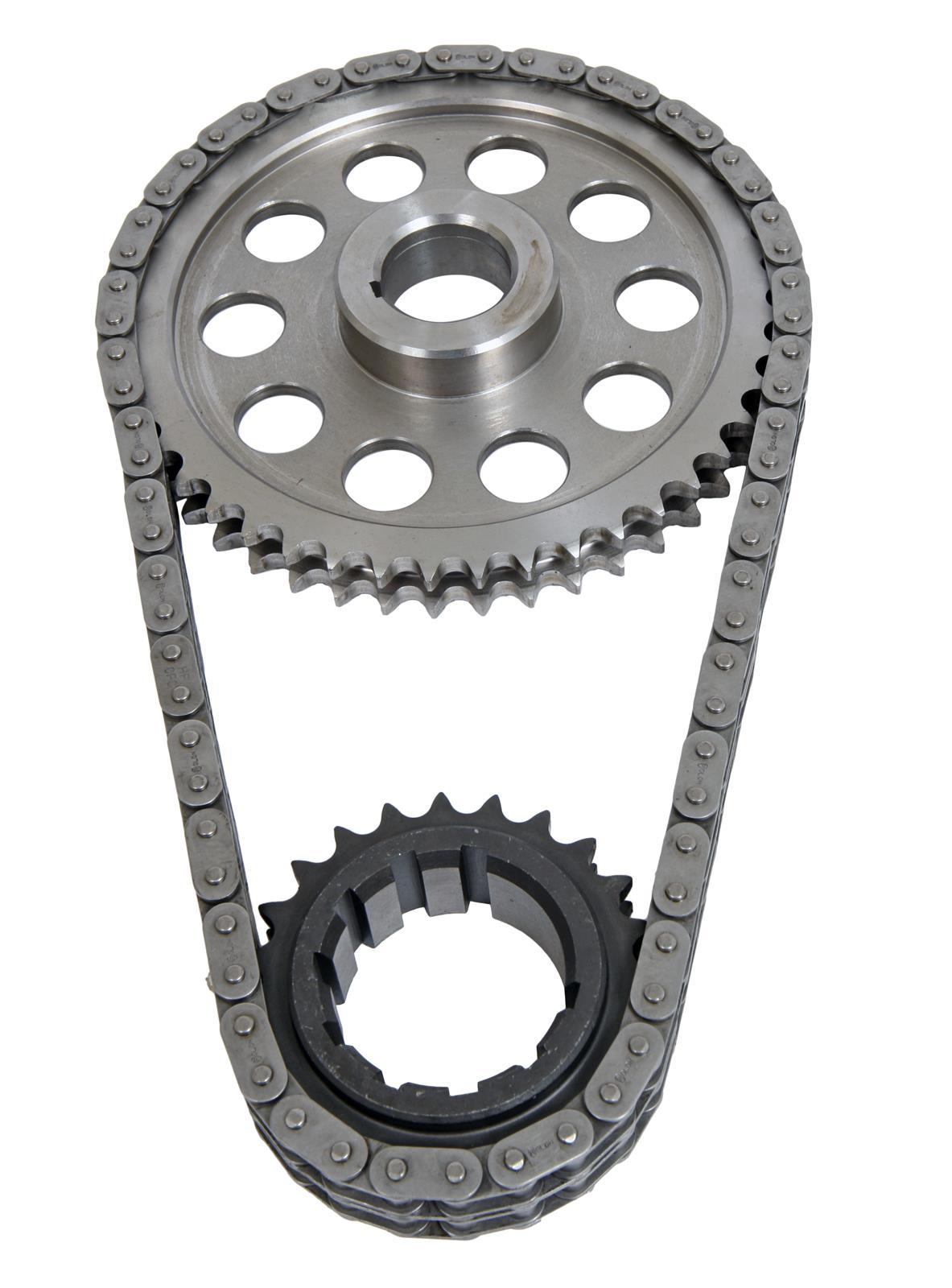 Trick Flow Billet Timing Chain and Gears, Double Roller, Billet Steel Sprockets, Mopar Small Block, 318, 340, 360, Set - TFS-61478503