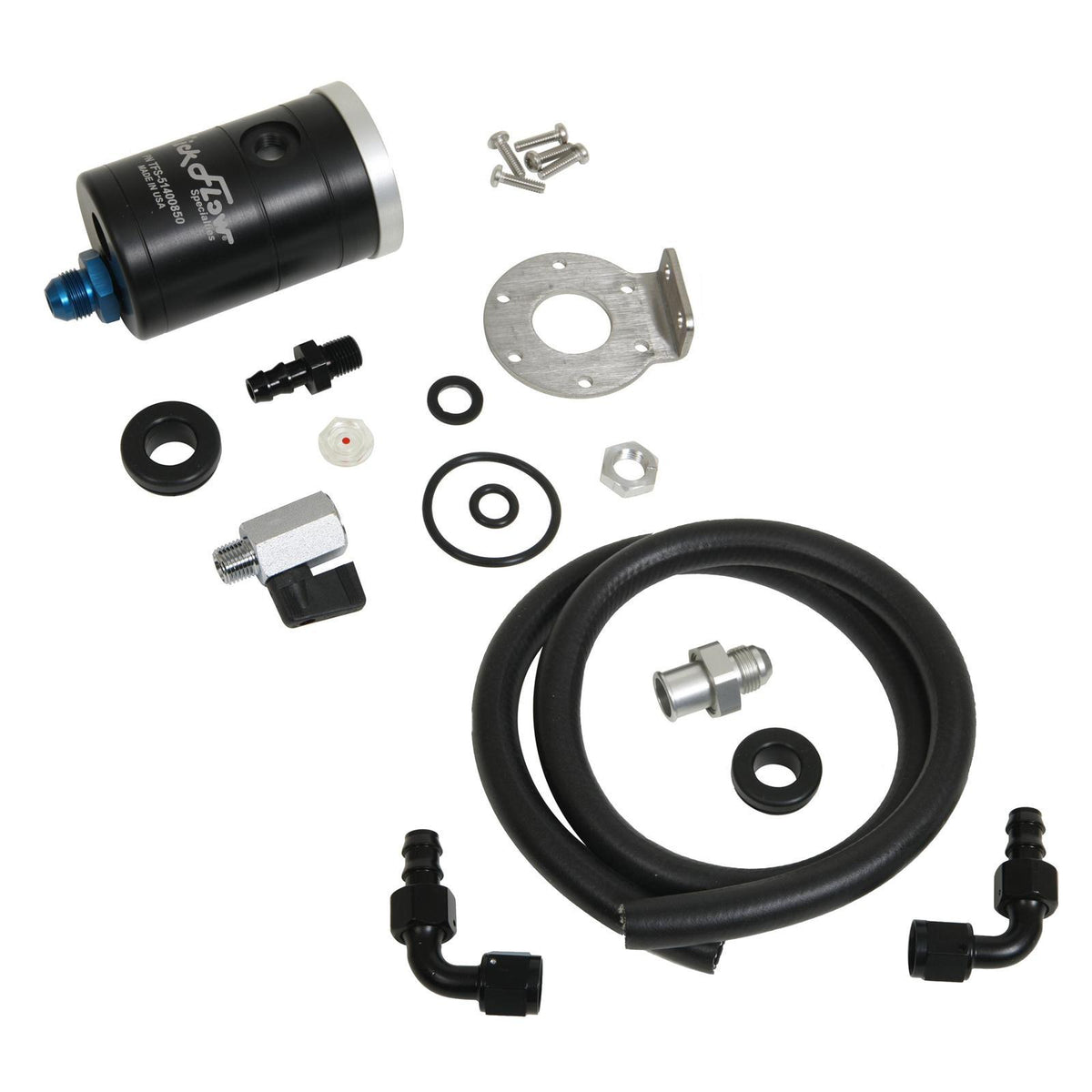 Trick Flow PCV Air, Oil Separator Tank, Aluminum, Black Anodized, Universal, Kit - TFS-K51400850