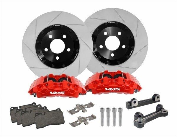 VMS Racing Big Brake Kit 2 Piece 14" (355mm) Rotors with 4-Piston Calipers (2015-2023 Mustang Ecoboost / V6 / GT) - BBK001RD