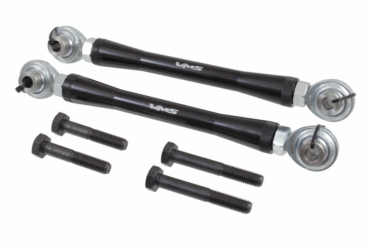 VMS Racing Billet Adjustable Rear Sway Bar End Links For Use With 17" Drag Racing Wheels (2005-2022 Dodge Challenger Charger SRT 392 Hellcat R/T Redeye Demon Chrysler 300) - CK0521BK
