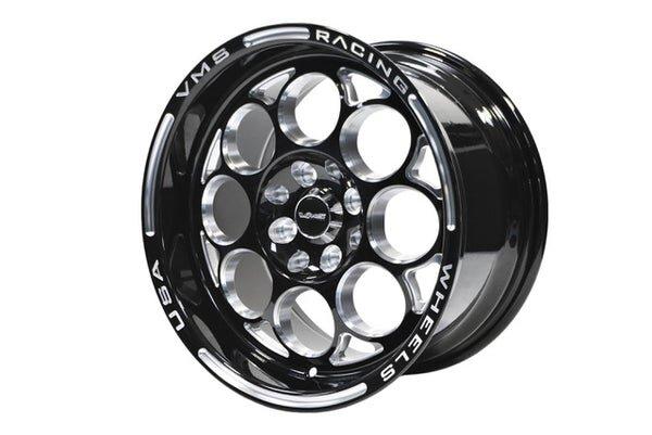 VMS Racing Modulo Wheel 15x8, 4x100 / 4x114.3, 20 Offset - Black Milling Finish - VWMO005