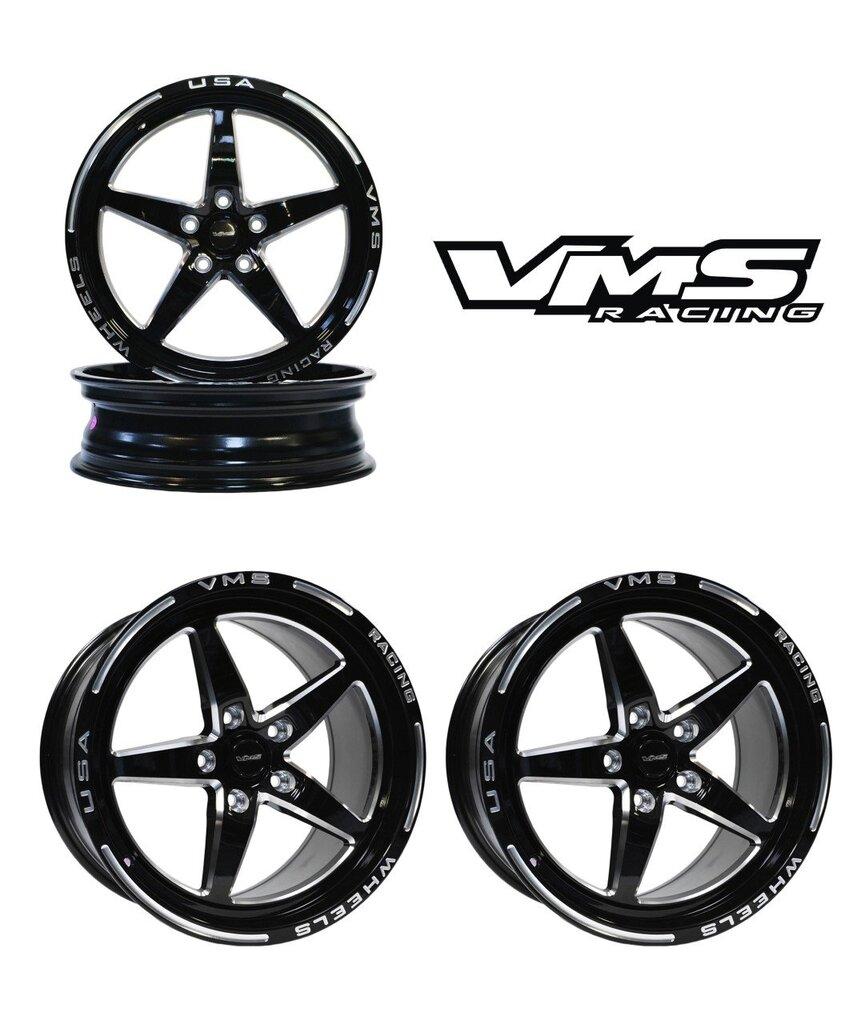 VMS Racing Front and Rear Street Drag Race Wheel Set (2005-2023 Mustang)