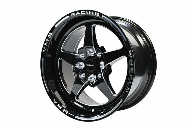 VMS Racing Drag Race V-Star Wheel 15x8 4x100/4x108 +20 Offset (5 1/4"BS) (1979-1993 Fox Body Mustang) - VWST017