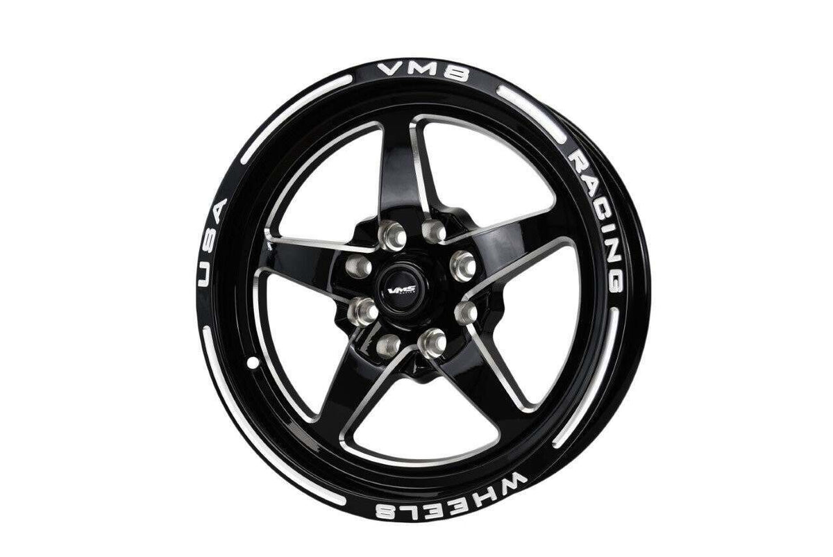 VMS Racing 15x3.5" Front Drag Race V-Star 4 Lug Wheel (1979-1993 Mustang) - VWST053