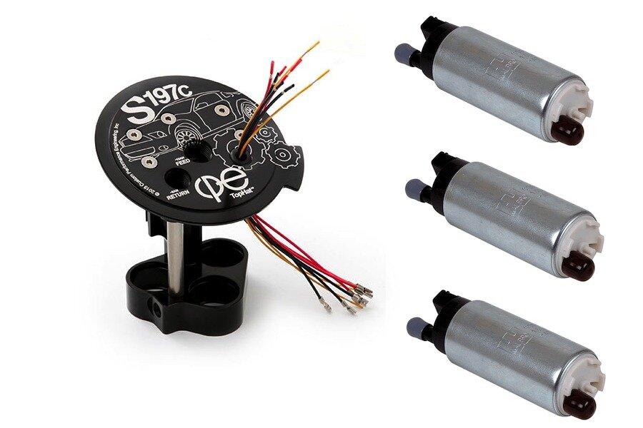 CP-e Mustang Triple Pump TopHat with Pumps (13-14 GT500 / 11-20 GT / 12-13 Boss 302 / 15-20 GT350 / 2020 Shelby GT500)