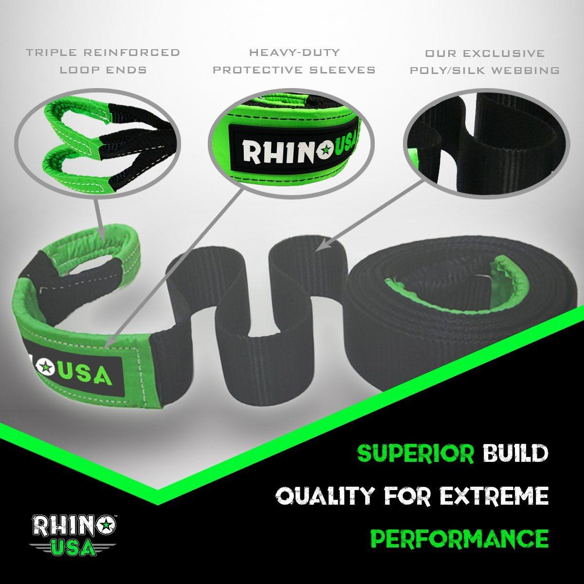 Rhino USA Rhino Usa 30' Tow Strap/Hitch Combo - RNO-30STRAPHITCH