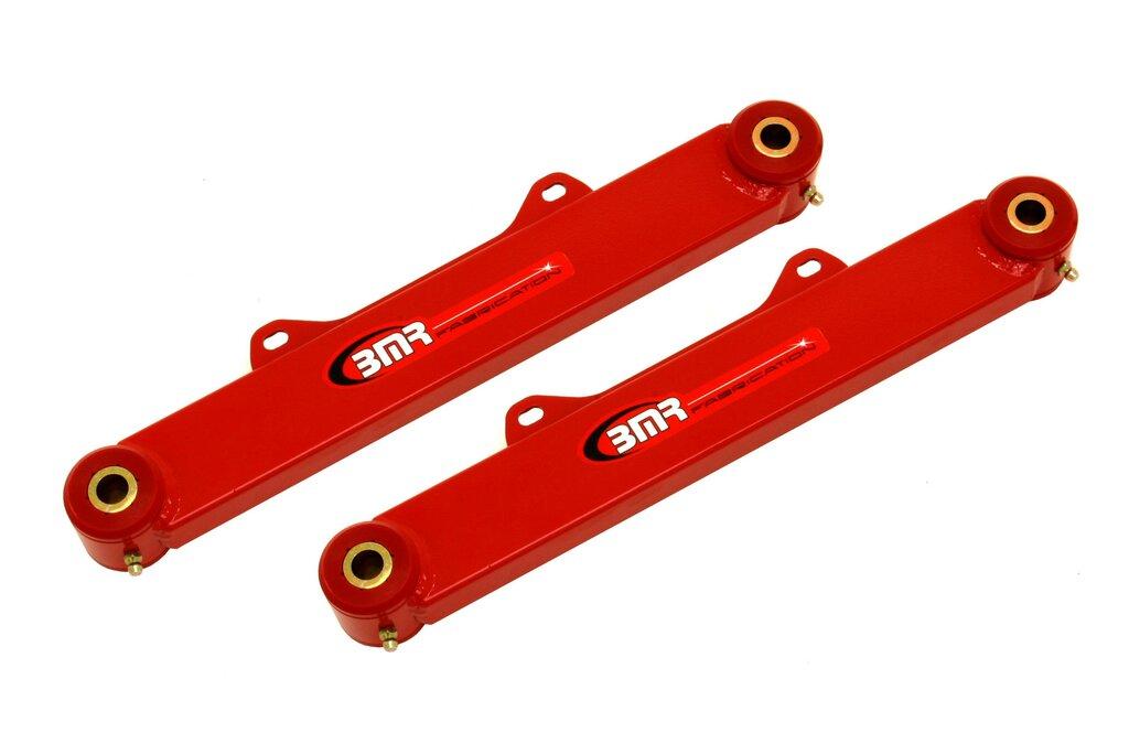 BMR TR002R 2010-2015 5th Gen Camaro Toe Rods, Rear, Non-adjustable, Polyurethane Bushings (Red)