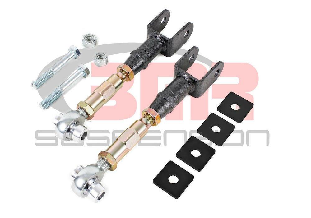 BMR Suspension TR005H 2015-2026 Mustang Double Adjustable Rear Toe Rods (Black Hammertone)