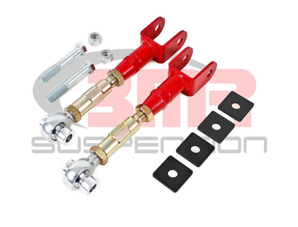 BMR Suspension TR005R 2015-2026 Mustang Double Adjustable Rear Toe Rods (Red)