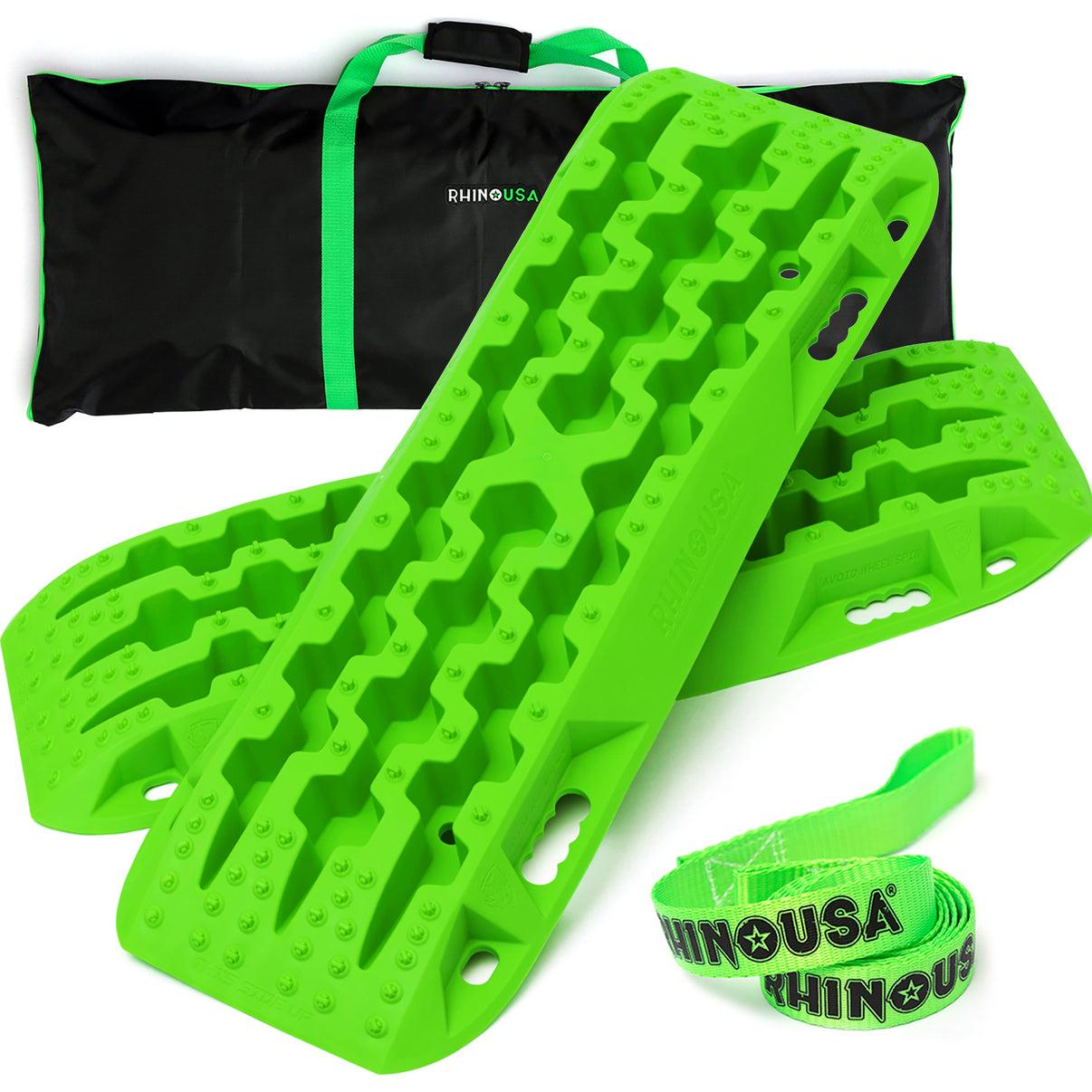 Rhino USA Rhino Usa Recovery Traction Boards - Green (Pair) - TRACBOARDS-GRN
