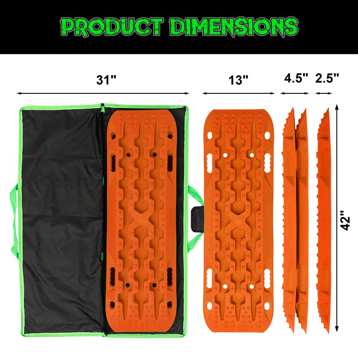 Rhino USA Rhino Usa Recovery Traction Boards - Orange (Pair) - RG-TB42X13-ORG