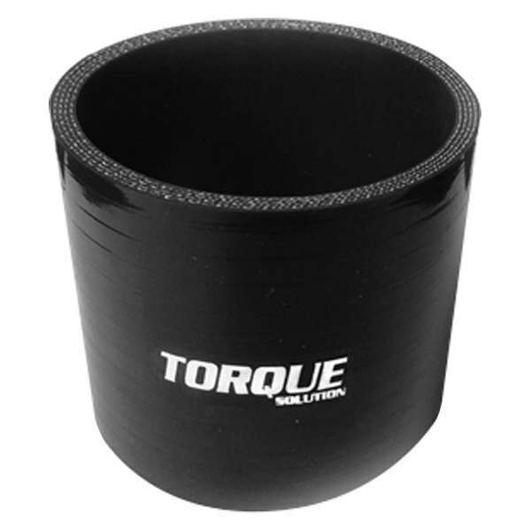 Torque Solution Straight Silicone Coupler: 3.5" Black Universal - TS-CPLR-S35BK