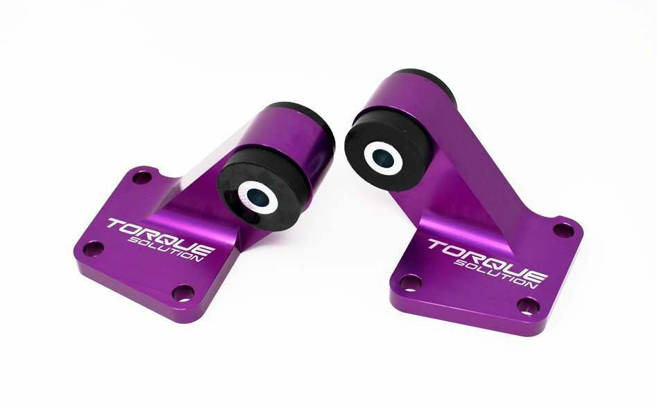 Torque Solution Billet Rear Differential Mounts (Purple): Mitsubishi Evolution VIII-IX 2003-2006 - TS-EV-196PR
