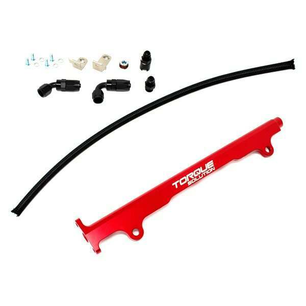 Torque Solution Billet Fuel Rail (Red): Mitsubishi EVO X - TS-EV-485R