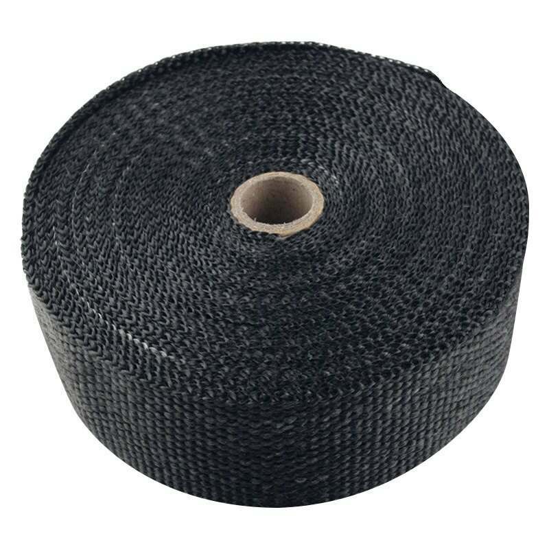Torque Solution Fiberglass Exhaust Wrap (Black): Universal 2" x 50' - TS-EW-2x50BK