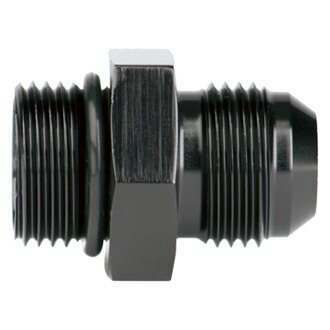 Torque Solution Adapter Fitting: -6AN Straight Cut ORB to -6AN Flare - TS-FTG-6SC6F