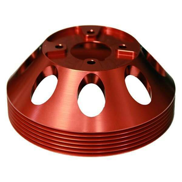 Torque Solution Lightweight Water Pump Pulley (Red): Hyundai Genesis Coupe 3.8 2010+ - TS-GEN-003R