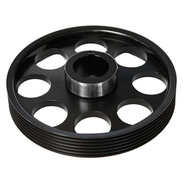 Torque Solution Lightweight Crank Pulley (Black): Hyundai Genesis Coupe 3.8 2010+ - TS-GEN-005B