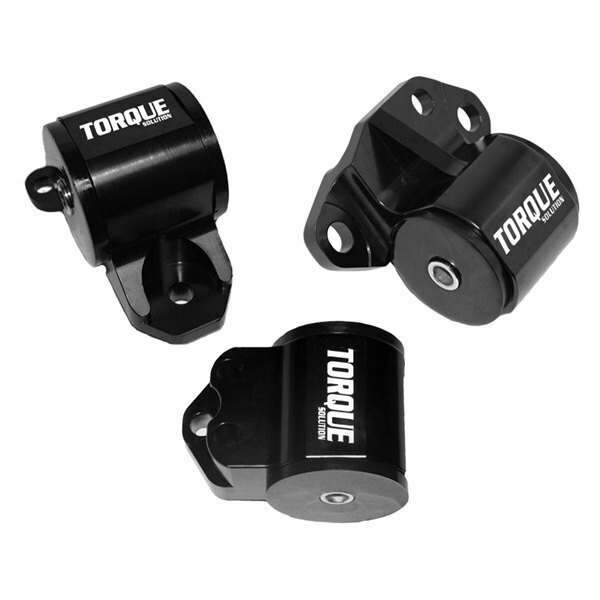 Torque Solution 3pc Billet Engine Mount Kit (3 Bolt): 92-95 Honda Civic, 94-01 Integra, 93-97 Del Sol, B or D Series - TS-HA-134