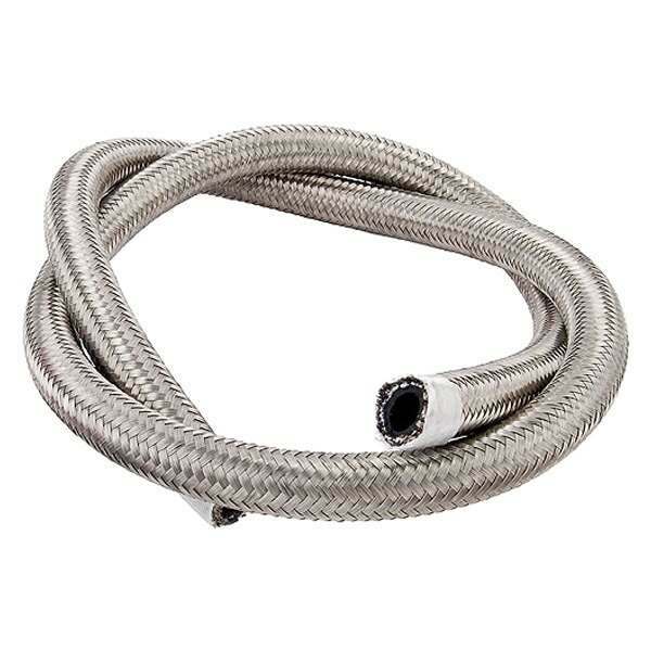 Torque Solution Stainless Steel Braided Rubber Hose: -6AN 10ft (0.34" ID) - TS-RH-SR6-10