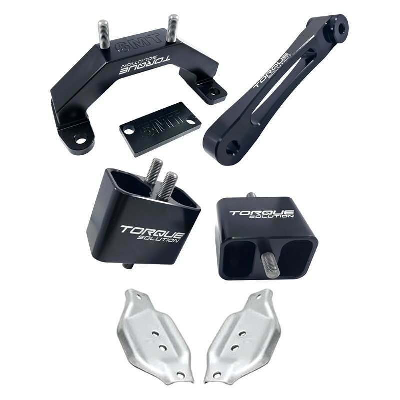 Torque Solution Solid Engine / Transmission / Pitch Mount w/ Mount Plates: Subaru WRX 2002-2014 / STi 2004+ - TS-SU-123SB-PL