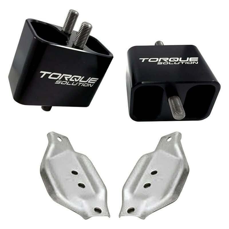Torque Solution Solid Billet Engine Mounts w/ Mount Plates: Subaru WRX 2002-2014 / STi 2004-2017 - TS-SU-200SB-PL