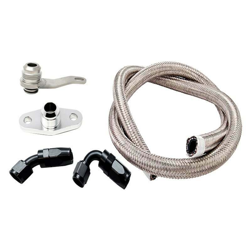 Torque Solution -10AN Turbo Oil Return Line Kit: Subaru EJ All Years w/ PTE Turbo - TS-SU-486K