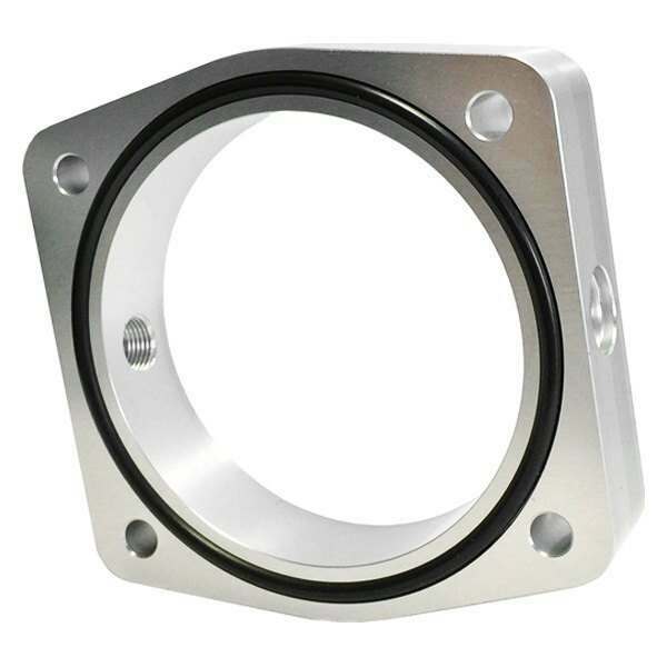 Torque Solution Throttle Body Spacer (Silver): Fits Nissan / Infiniti VQ35DE Engine - TS-TBS-024