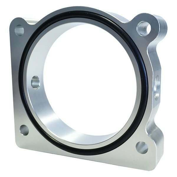 Torque Solution Throttle Body Spacer (Silver): Ford F-150 3.5L Ecoboost / 3.7L V6 - TS-TBS-028