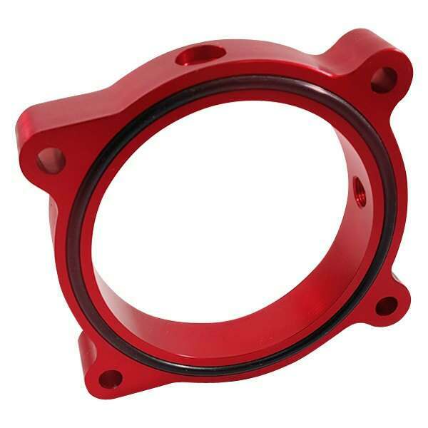 Torque Solution Throttle Body Spacer (Red): Ford Mustang GT 5.0L 2011-2016 - TS-TBS-032R
