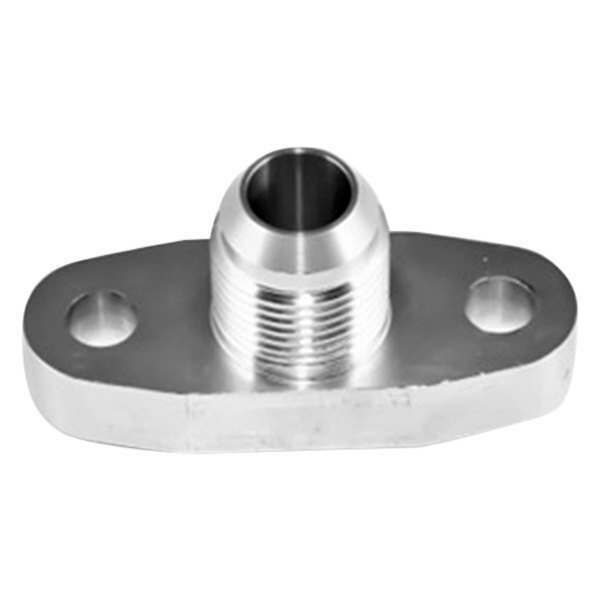 Torque Solution Billet Oil Drain Flange w/ Integrated -10 Flare: Universal T3/T4 & PTE Turbos - TS-UNI-009