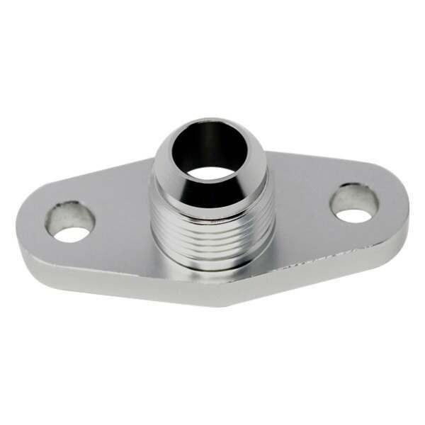 Torque Solution Offset / Port Matched Oil Drain Flange: -10AN for T3/T4 PTE, Turbonetics, Comp, BW - TS-UNI-476