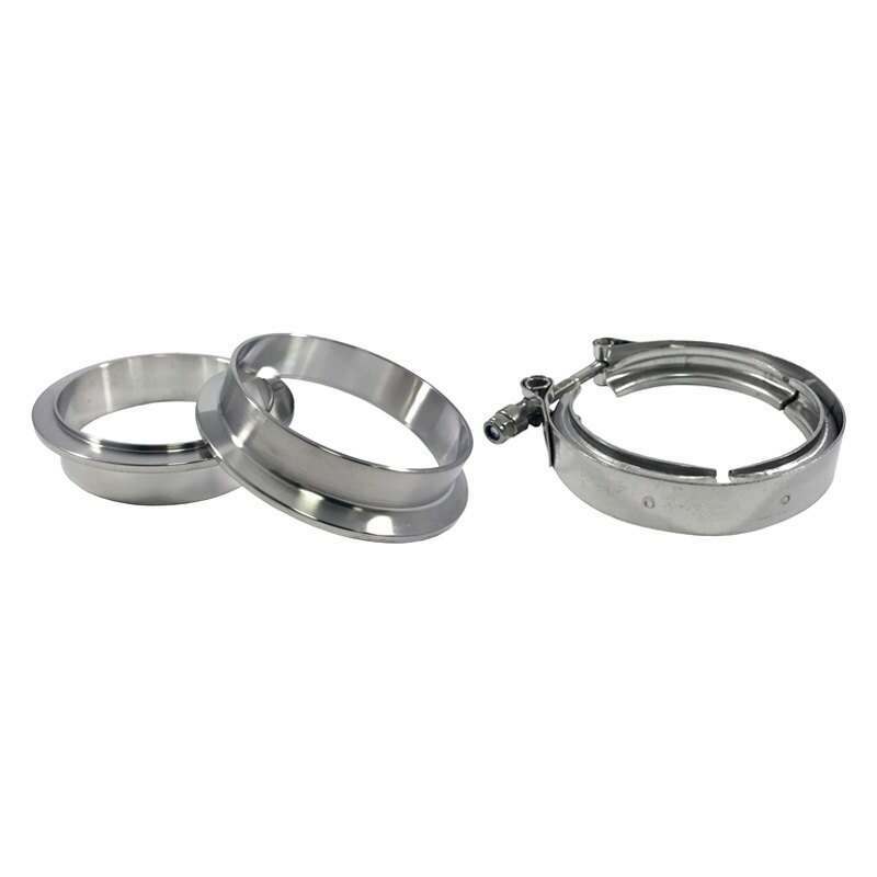 Torque Solution Stainless Steel V-Band Clamp & Flange Kit: 4" (101mm) - TS-VBK-4