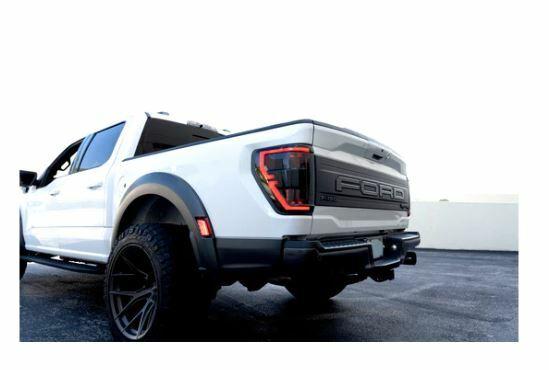 Recon OLED Tail Lights (Replaces OEM LED Style Tail Lights) - Smoked Lens (2021-2023 Ford F-150 / Raptor) - 264568BK
