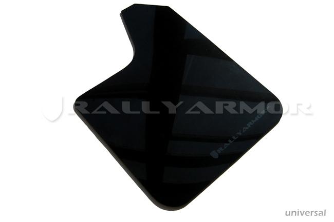 Rally Armor Black Mud Flap/White Logo - MF12-UR-BLK/WH