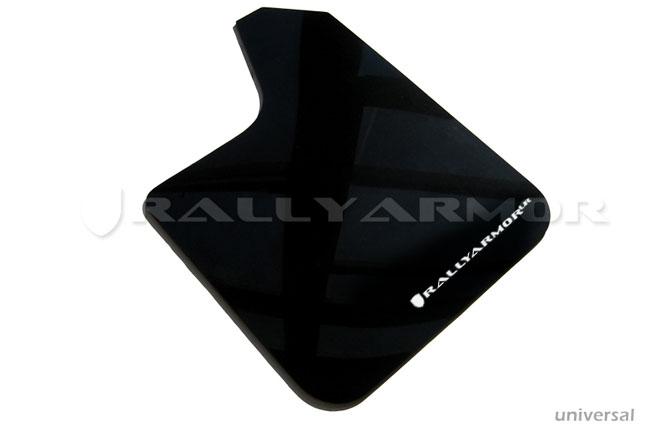 Rally Armor Black Mud Flap/White Logo - MF12-UR-BLK/WH