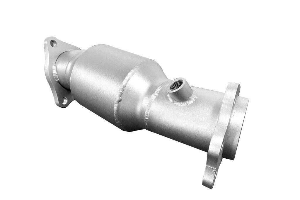 Long Tube Headers Mid Pipe,  Factory Bolt In / 3.00", 304, 18 Gauge Stainless Steel | OFF ROAD | Titan™  Finish (2020 Corvette C8) - GMMP00001T