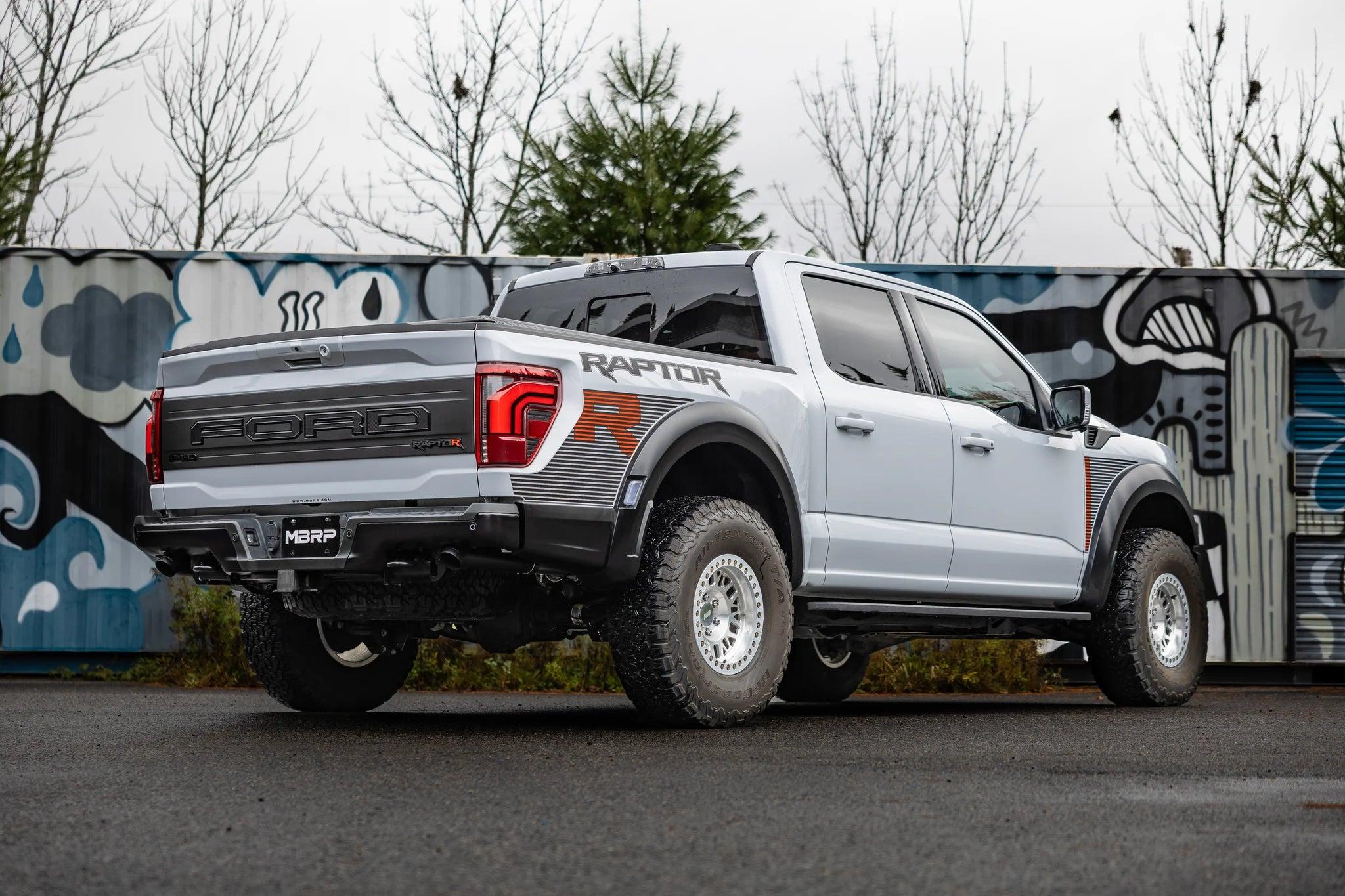 AWE Black-Coated 3" Axle-Back, Dual Rear Exit Turndown Exhaust - (2021-2026 F-150 Raptor 3.5L / 2023 F-150 Raptor R) - S5278BLK