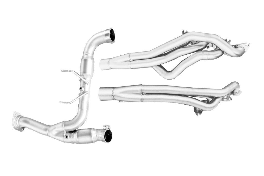 LTH Headers  Equal Length Long Tube 1-7/8" Headers and Connector Pipes, Factory Bolt In 304 Stainless Steel, Titan Finish, ECOF Catalytic Converter (2015-2020 F-150 V8) - FDLH00028T