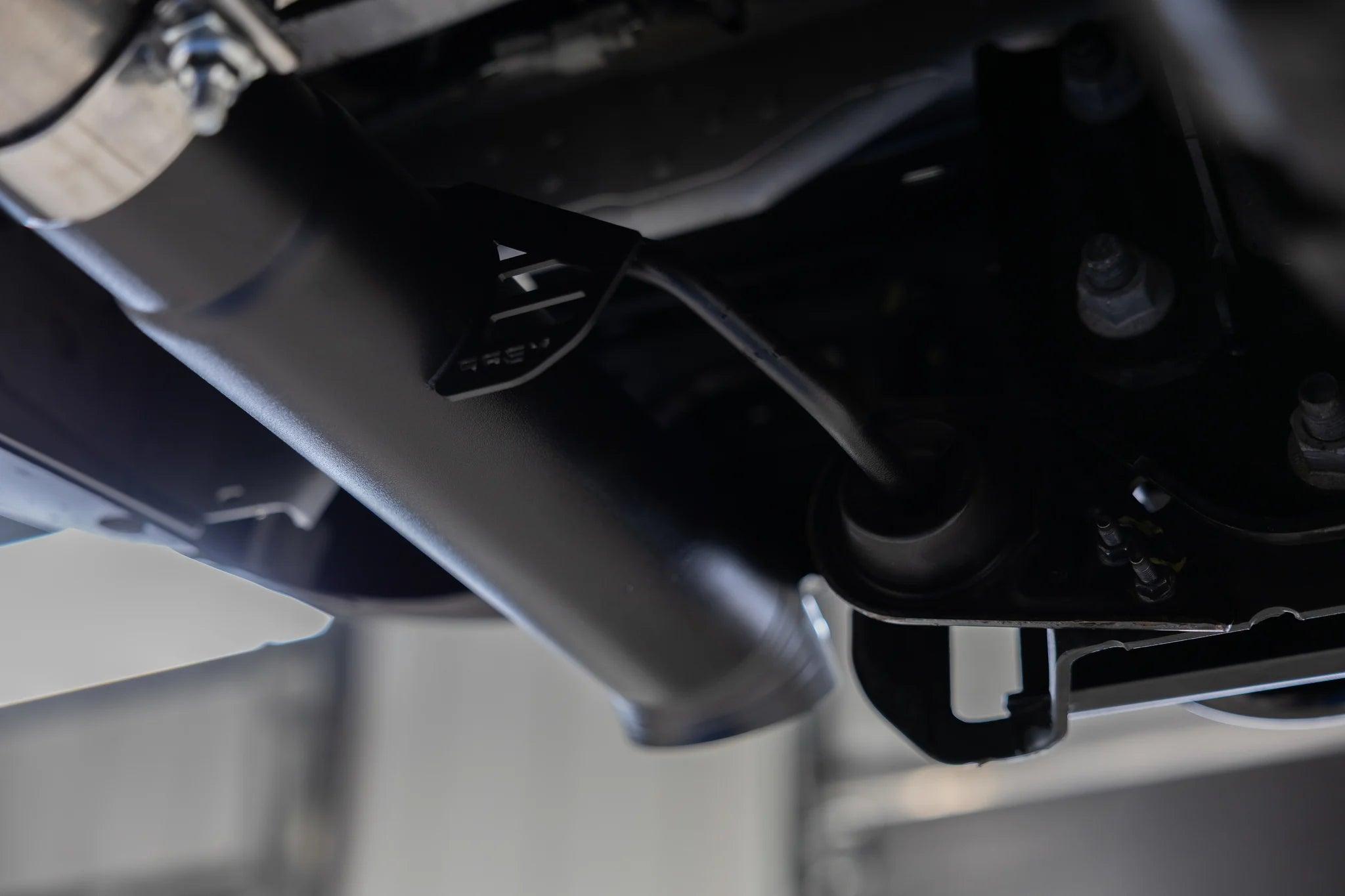 AWE Black-Coated 3" Axle-Back, Dual Rear Exit Turndown Exhaust - (2021-2026 F-150 Raptor 3.5L / 2023 F-150 Raptor R) - S5278BLK