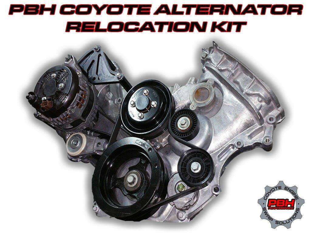 Power by The Hour PBH-1100 Speed Drive Alternator Relocation for N/A 5.0L Coyote