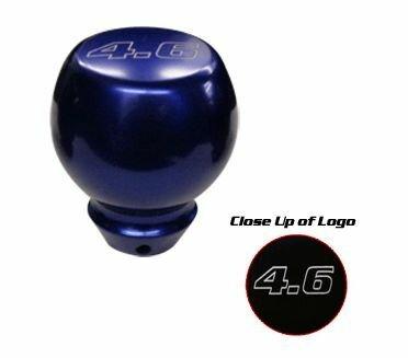 UPR 79-04 Mustang Billet Flared Shift Knob 4.6 Logo (Blue)