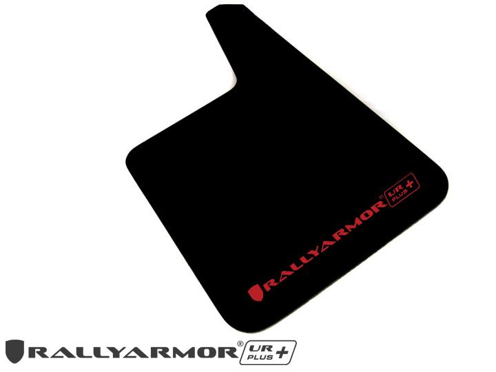 Rally Armor Black Mud Flap/Red Logo - MF20-URP-BLK/RD