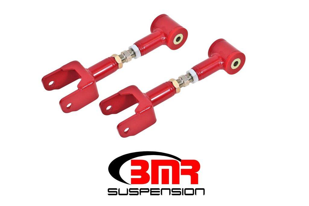 BMR UTCA046R 1964-1972 A-Body Upper Control Arms, DOM, On-car Adjustable, Poly Bushings (Red)