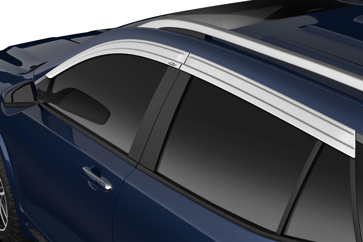 Husky Liners Low Profile Ventvisor Deflector; Smoke With Chrome Trim; Outside Mount; 4 Pc. (2018-2024 Terrain) - 2884059